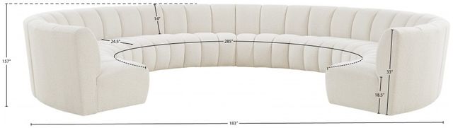 Meridian Furniture Infinity 10-Piece Cream Modular Sectional-2