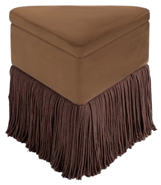Meridian Furniture Trivoli Brown Velvet Ottoman-1