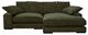 Moe's Home Collection Plunge 2-Piece Dark Green L-Shaped Sectional and Reversible Chaise-1