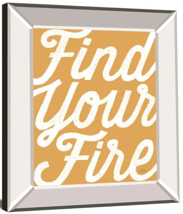 Classy Art Positivity VI by Laura Marshall Mirror Framed Wall Art-1