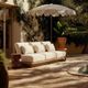 TOV Furniture Mora Cream 96" Fabric/Wicker Outdoor Sofa-1