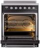 Ilve® Nostalgie II Series 30" Glossy Black Pro Style Induction Range-1