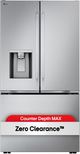 LG 36" 23.7 Cu. Ft. PrintProof™ Stainless Steel Counter Depth French Door Refrigerator with Zero Clearance™ Hinge System-2