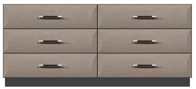 Country View Woodworking Customizable American Modern 72" 6-Drawer Solid Plinth Base Dresser-0