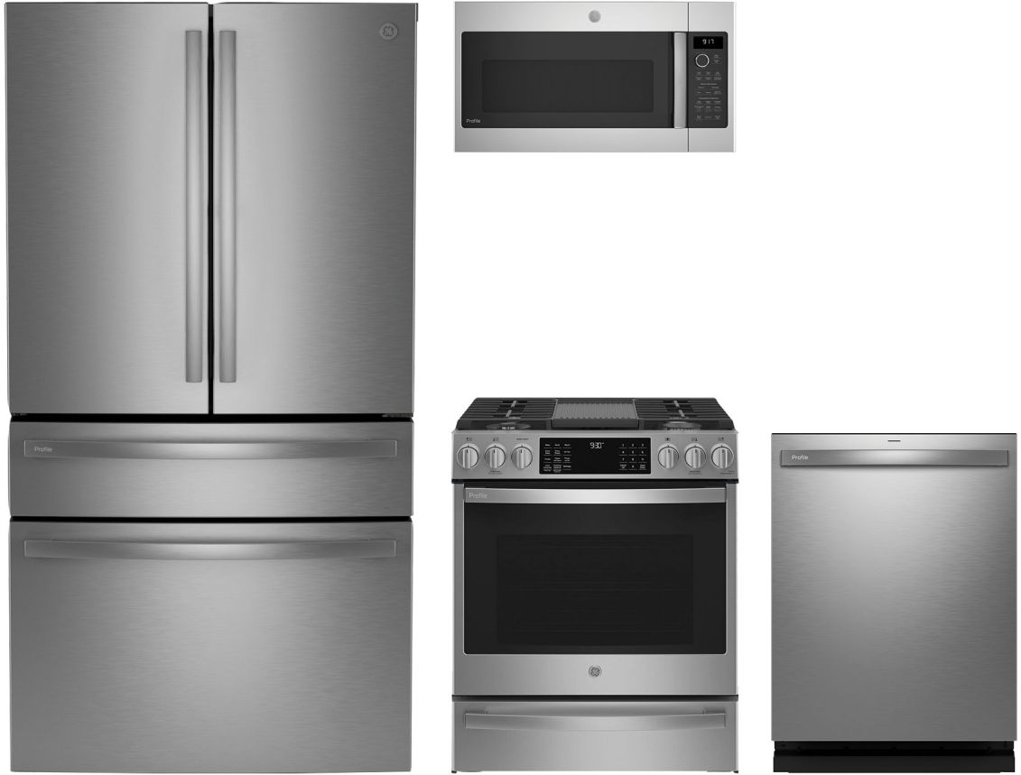 GE Profile™ 4 Piece Stainless Steel Kitchen Package | Town N 