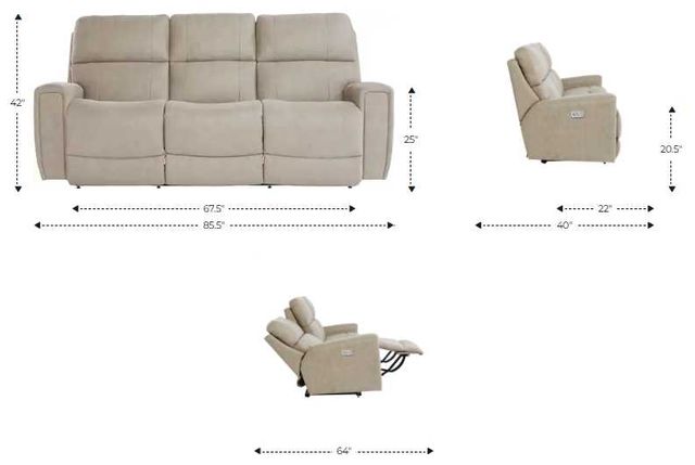La-Z-Boy® Apollo Graphite Power Reclining Sofa with Headrest-2