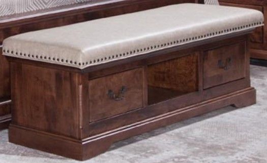 Urban Collections by Yutzy Woodworking Norway Broadway Linen/Earthtone/Maple Bench-0