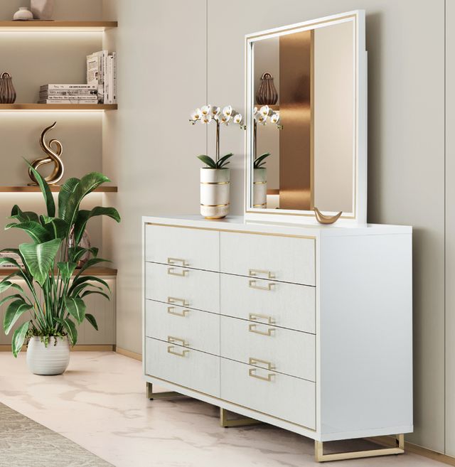 Michael Amini® Palm Gate Cloud White Dresser-1