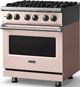 Viking® 5 Series 30" Blush Pro Style Dual Fuel (NG) Range with Polished Chrome Trim-3