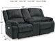 Signature Design by Ashley® Draycoll Slate Double Power Reclining Loveseat with Console-2