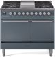 Ilve® Professional Plus II 40" Blue Grey Pro Style Dual Fuel Range-0