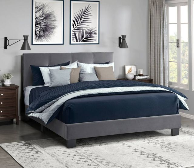 Homelegance® Newberry Dark Gray Full Platform Bed-1