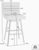 Armen Living Elias Gray Swivel Bar Stool-5