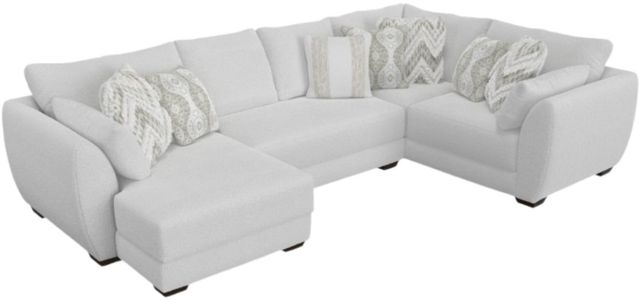 Corinthian Furniture Olympic 3-Piece Smoke U-Shape Chaise Sectional-0