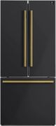 FORNO® Espresso Gallipoli 30'' 17.5 Cu. Ft. Black Counter Depth French Door Refrigerator with Ice Maker-0