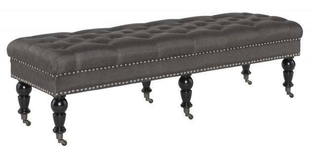 Linon Isabelle Charcoal 62" Accent Bench-0