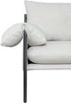 Armen Living Bloom Black/Soft Oat Chair-5