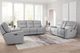 Bassett® Furniture Club Level Kenneth Mist Power Reclining Loveseat with Console-3