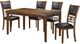 New Classic® Home Furnishings Gia 5-Piece Black/Brown Dining Table Set-0