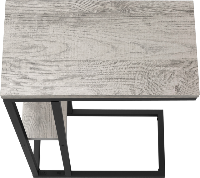 Monarch Specialties Inc. Grey 25"H Accent Table with Black Metal Base-3