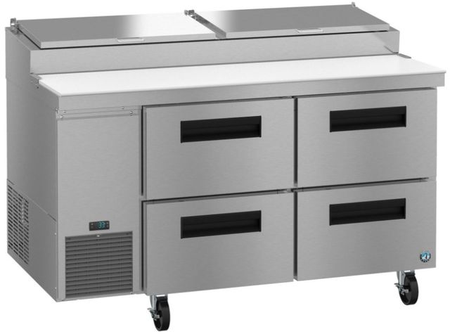 Hoshizaki 60" 16.63 Cu. Ft. Stainless Steel Two Section Pizza Prep Table Refrigerator-1