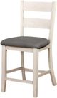 Furniture of America® Anadia 2-Piece Antique White/Gray Counter Side Chair Set-2