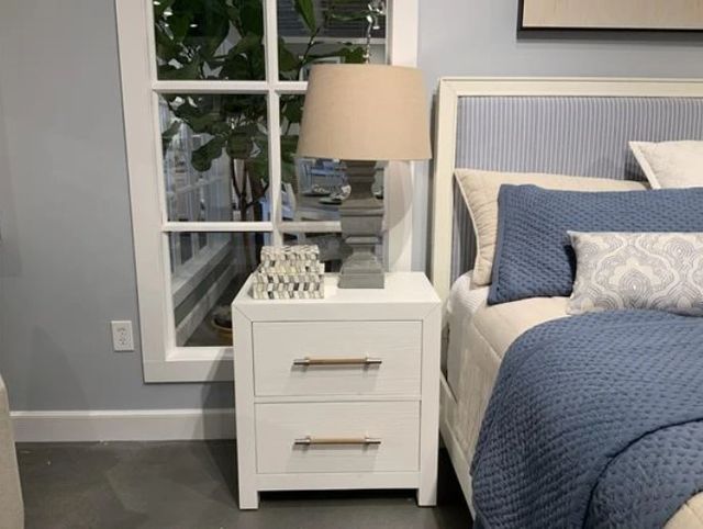 Riverside Furniture Rosalie White Caps 2-Drawer Nightstand-1