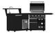 FORNO® Alta Qualita 3 Burner 90" Black Outdoor Kitchen Kit-2
