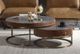 ACME Furniture Tamas Aluminum/Cocoa Coffee Table with Gold Base-1