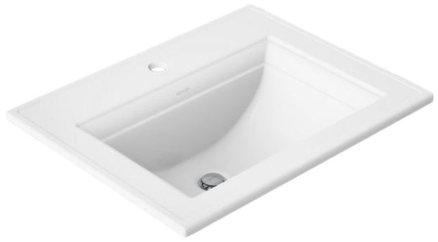 Kohler Memoirs® Stately White 22.75" Rectangular Drop-In Bathroom Sink-0