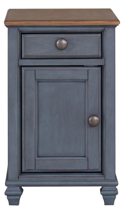 Legends Home Americana Whiskey Chairside Table with Blue Base-2