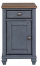 Legends Home Americana Whiskey Chairside Table with Blue Base-2