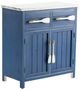Crestview Collection Cape May Azure Blue and White Paddle Cabinet-0