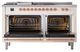 Ilve® Nostalgie II Noblesse 60'' Antique White Pro Style Dual Fuel Range with Copper Trim-2