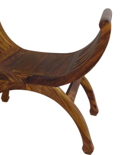 Jaipur Furniture Cube Range Brown Single Seater Bench-1