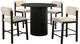 Coaster® Hamlyn 5-Piece Black/Cream Counter Dining Set-0