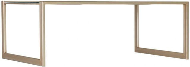 Hooker® Furniture Susan G. Komen Glass Top Blossoming Hope Cocktail Table with Gold Base-0