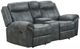 Furniture of America® Agata Dark Gray Glider Recliner Loveseat-0