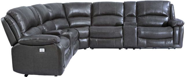 Steve Silver Co. Denver 6-Piece Charcoal Dual Power Reclining Curved Sectional-2