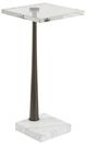 Uttermost® Pelton Glass Top Drink Table with Black/White Base-0