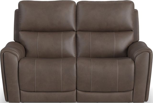 Flexsteel® Carter Cappuccino Power Reclining Loveseat with Power Headrests and Lumbar-1