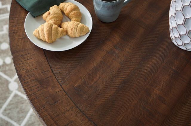 Signature Design by Ashley® Valebeck Rustic Brown Counter Dining Table with Rustic Black Base-3
