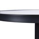 StyleCraft Matte Black Table with White Faux Marble Top Accent-2