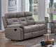 Kwality Imports Marvel Ivory Leather Match Reclining Sofa-0