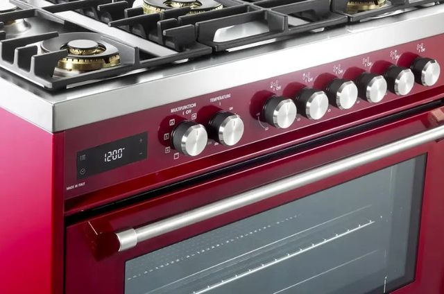 Verona® Ultima 36" Burgundy Pro Style Dual Fuel Range-3