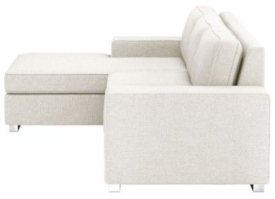 Zuo® Modern Brickell 2-Piece White Left-Arm Facing Sofa Sectional and Chaise-2
