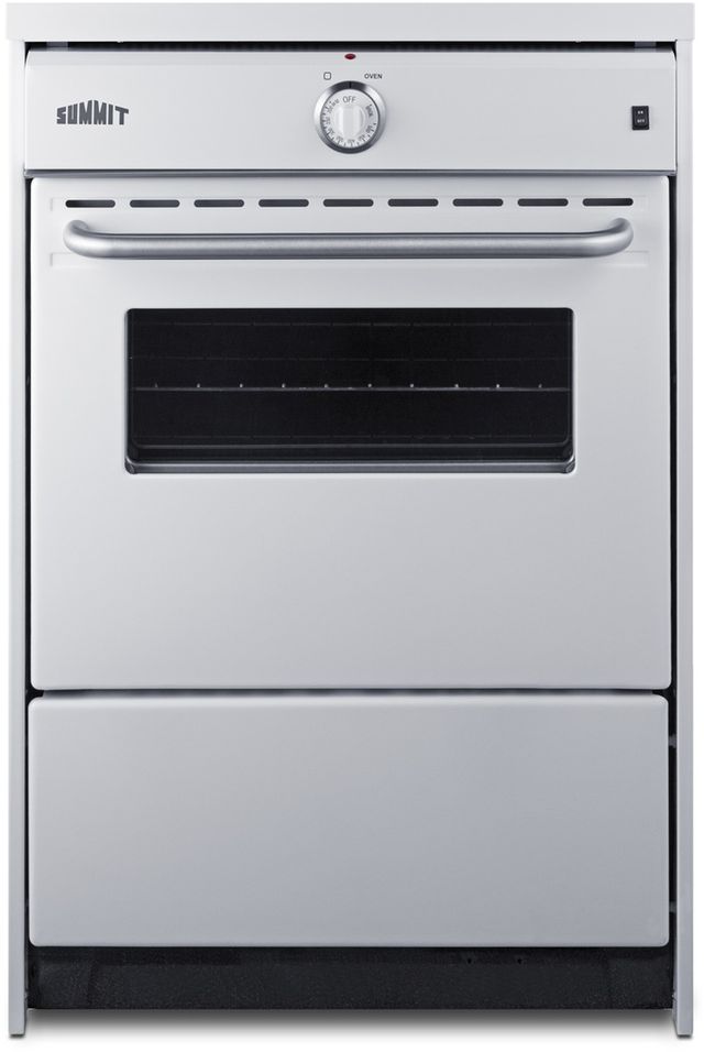 Summit® 24" White Slide In Induction Range-0