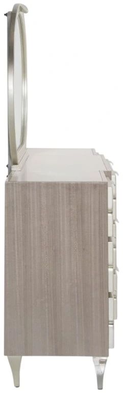 Michael Amini® Camden Court Pearl/Platinum Dresser and Mirror-3