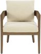 Signature Design by Ashley® Serene Bay Dark Brown/White Nuvella/Wooden Outdoor Dining Arm Chair-1