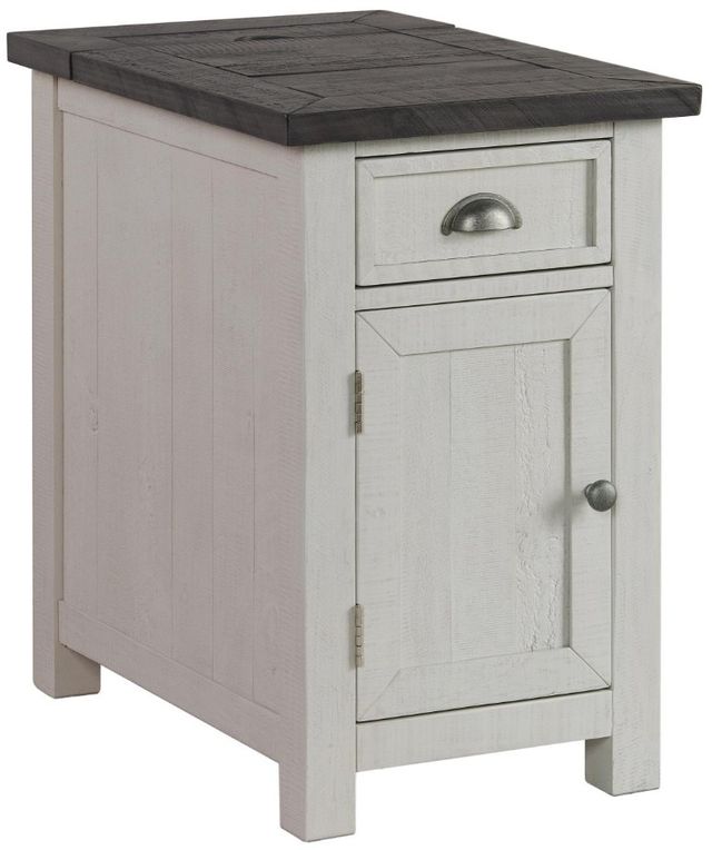 Martin Svensson Monterey Gray Chairside Table with White Base-0